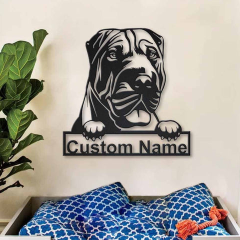 Personalized Shar Pei Dog Metal Sign Art, Custom Shar Pei Dog Metal Sign, Animal Funny, Father's Day Gift, Pets Gift, Birthday Gift, Laser Cut Metal Signs Custom Gift Ideas