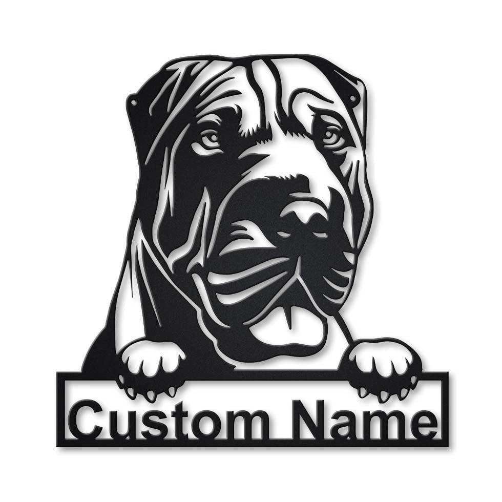 Personalized Shar Pei Dog Metal Sign Art, Custom Shar Pei Dog Metal Sign, Animal Funny, Father's Day Gift, Pets Gift, Birthday Gift, Laser Cut Metal Signs Custom Gift Ideas