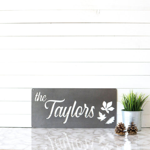 Personalized Family Name Sign, Metal Last Name Sign, Metal Family Name Sign, Wall Decor, Wedding Gift, Anniversary Gift, Gifts For Her, Laser Cut Metal Signs Custom Gift Ideas