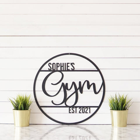 Custom Gym Sign, Custom Home Gym Sign, Personalized Gym Signs, Gifts For Her, Gifts For Him, Anniversary Gifts, Workout Room Sign, Laser Cut Metal Signs Custom Gift Ideas