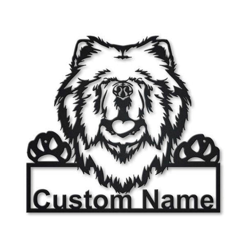 Chow Chow Personalized Metal Wall Decor, Cut Metal Sign, Metal Wall Art, Metal House Sign, Metal Laser Cut Metal Signs Custom Gift Ideas