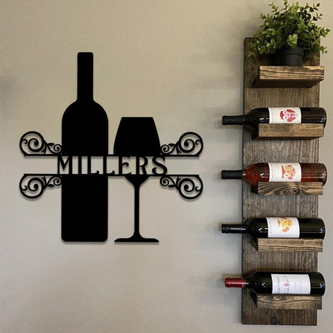 Personalized Wine Metal Bar Sign, Custom Pub, Tap, Caf?, Metal Laser Cut Metal Signs Custom Gift Ideas