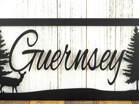 Last Name Sign, Metal Signs Personalized, Custom Metal Sign, Lake House Decor, Rustic Home Decor, Laser Cut Sign, Matte Black Shown, Laser Cut Metal Signs Custom Gift Ideas