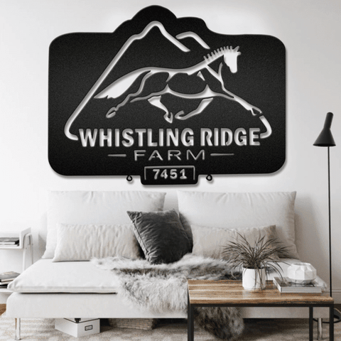 Horse Whistling Rider Of Farm Custom Welcome Sign Personalized Horse Metal Sign, Horseshoe Art, Western Decor, Initial Metal Sign, Housewarming Gift, Farmhouse Decor Afcultures Metal Wall Art Decor, Metal Laser Cut Metal Signs Custom Gift Ideas