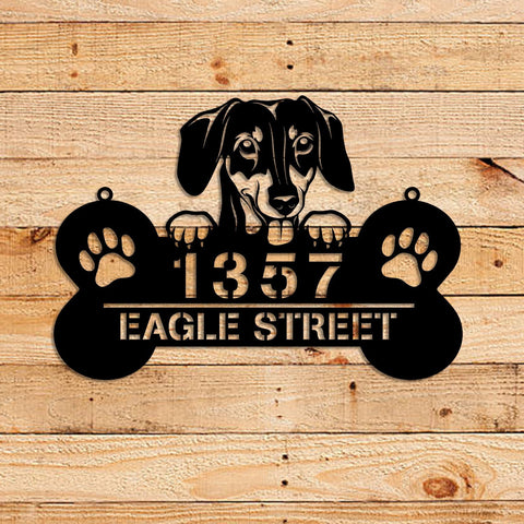 Personalized Dog Breed Dachshund Metal Sign, Custom Pet Housewarming Metal Art Wall Decor, Wedding, Anniversary Gift For Dog Lovers, Metal Laser Cut Metal Signs Custom Gift Ideas