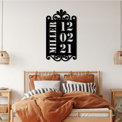 Valentines Day Metal Sign, Custom Home Decor Gift For Couple, Wedding, Anniversary Housewarming Wall Art, Metal Laser Cut Metal Signs Custom Gift Ideas