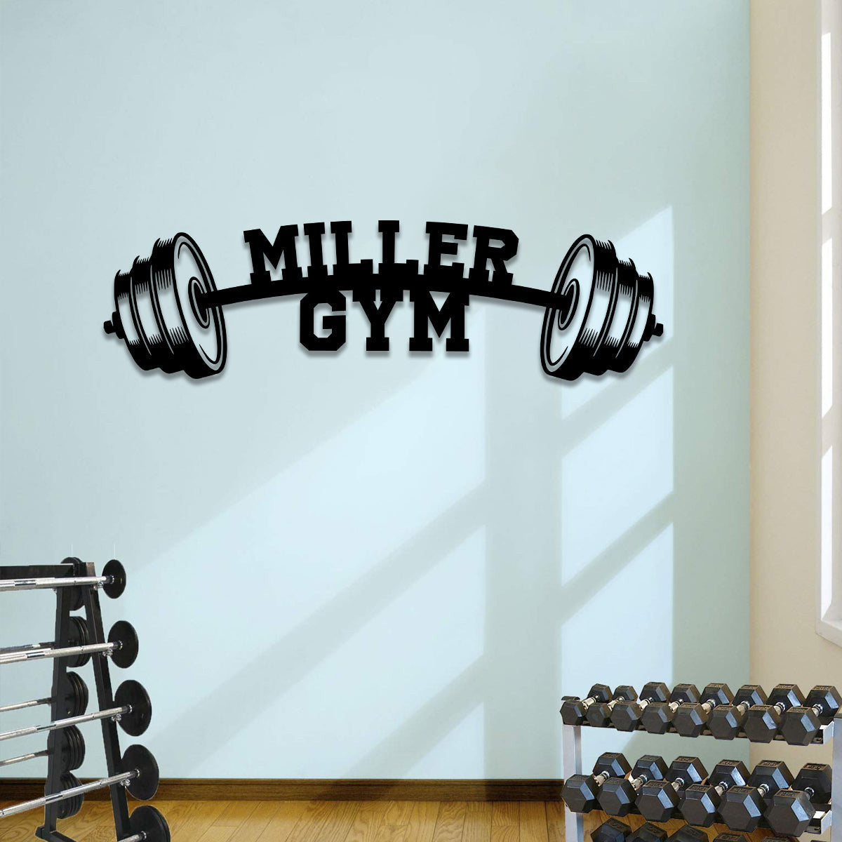 Weights Metal Gym Sign, Custom Fitness Center, Cross Fit Club, Home Wall Decor, Wedding, Anniversary Art Gift, Metal Laser Cut Metal Signs Custom Gift Ideas