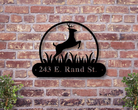 Personalized Deer Address Sign, Address Sign, Gift For Him, Fathers Day Gift, Christmas Gift, Metal Hunting Sign, Deer Hunter Sign,deer Sign, Laser Cut Metal Signs Custom Gift Ideas