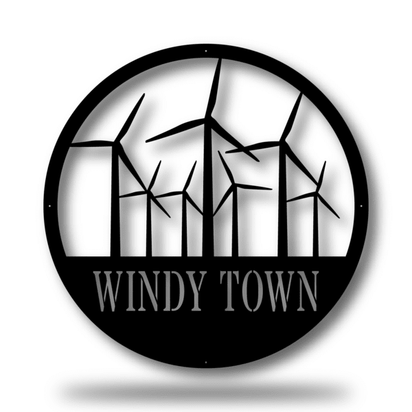 Wind Turbines Customized Metal Signs, Custom Metal Sign, Custom Signs, Metal Sign, Metal Laser Cut Metal Signs Custom Gift Ideas