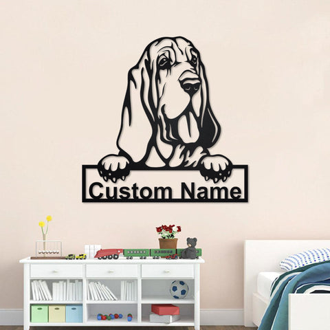 Personalized Bloodhound Metal Sign, Bloodhound Metal Wall Art, Dog Metal Sign, Dog Lover Gift, Bloodhound Lover Gift, Bloodhound, Metal Laser Cut Metal Signs Custom Gift Ideas
