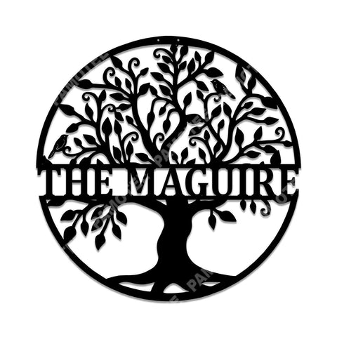 Personalized Name Tree Of Life Metal Decor, Natural Steel Art, Metal Laser Cut Metal Signs Custom Gift Ideas