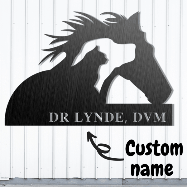 Afcultures [metal Wall Art] Personalized Veterinary Metal Sign, Pet Health Care Decor Farmhouse Decor Afculture Metal Wall Art, Metal Laser Cut Metal Signs Custom Gift Ideas