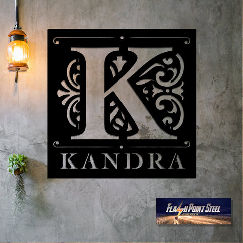 Aeticon PrintPrint Monogram, Last Name, Metal Wall Art, Steel Art, Holiday Gift, Personalized Gift, Ornament, Hanging Wreath, Family Monogram Sign Laser Cut Metal Signs Custom Gift Ideas