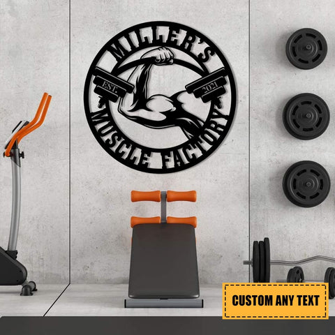 Personalized Metal Gym Sign, Fitness, Cross Fit Club, Home Decor, Anniversary Art Gift For Him/her, Metal Laser Cut Metal Signs Custom Gift Ideas