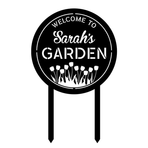 Personalized Metal Garden Sign, Outdoor Garden Stake, Anniversary Art Gift For Her, Gardening Lovers, Metal Laser Cut Metal Signs Custom Gift Ideas