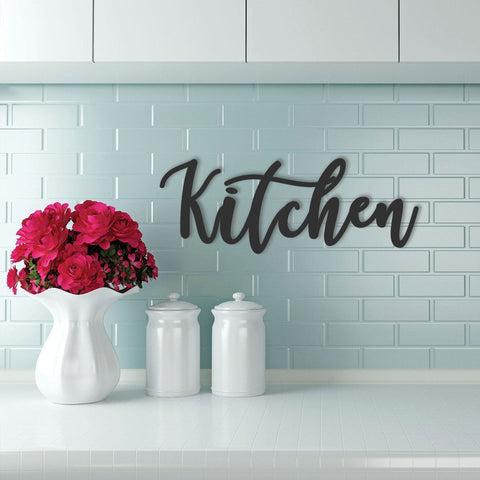 Aeticon PrintPrint Kitchen Decor, Custom Kitchen Sign, Metal Kitchen Word, Farmhouse Decor, Housewarming Gift, Kitchen Wall Art, Realtor Closing Gift Laser Cut Metal Signs Custom Gift Ideas