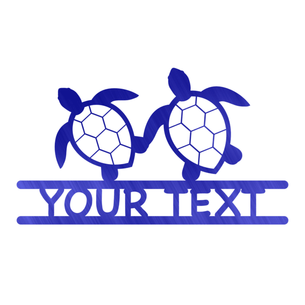 Two Turtles Monogram Customized Metal Signs, Custom Metal Sign, Custom Signs, Metal Sign, Metal Laser Cut Metal Signs Custom Gift Ideas