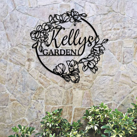 Personalized Garden Metal Sign, Garden Decor, Custom Name, Gift For Gardener, Gift For Plant Mom, Garden Accessories, Outdoor Decor, Laser Cut Metal Signs Custom Gift Ideas