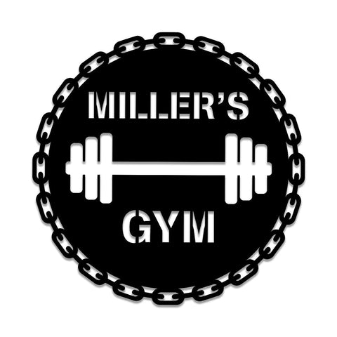 Personalized Metal Gym Sign, Fitness Center, Cross Fit, Home Wall Decor, Metal Laser Cut Metal Signs Custom Gift Ideas