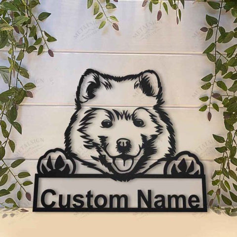 Samoyed Personalized Metal Wall Decor, Cut Metal Sign, Metal Wall Art, Metal House Sign, Metal Laser Cut Metal Signs Custom Gift Ideas