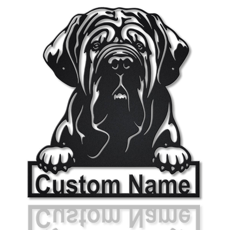 Personalized Neapolitan Mastiff Dog Metal Sign Art, Custom Neapolitan Mastiff Dog Metal Sign, Animal Gift, Pets Gift, Birthday Gift, Laser Cut Metal Signs Custom Gift Ideas