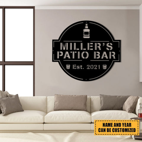Personalized Metal Patio Bar Sign, Custom Pub, Tap, Caf?, Home Wall Decor, Metal Laser Cut Metal Signs Custom Gift Ideas