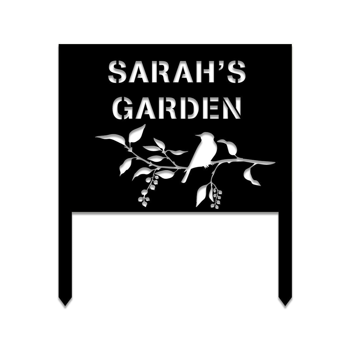 Metal Garden Sign, Custom Outdoor Garden Stake, Wedding, Anniversary Art Gift, Metal Laser Cut Metal Signs Custom Gift Ideas