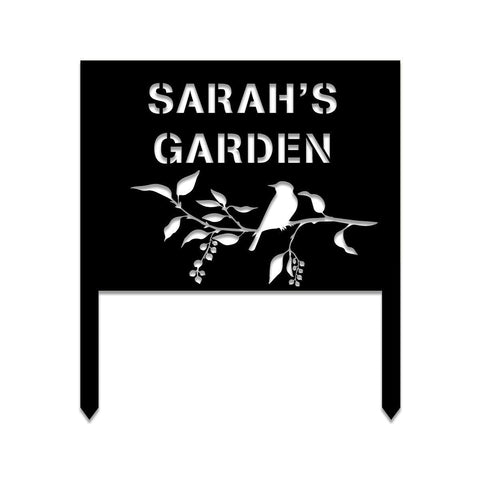 Metal Garden Sign, Custom Outdoor Garden Stake, Wedding, Anniversary Art Gift, Metal Laser Cut Metal Signs Custom Gift Ideas