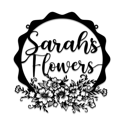 Personalized Flowers Metal Garden Sign, Garden Stake, Home Decor, Wedding Art Gift For Her, Gardening Lovers, Metal Laser Cut Metal Signs Custom Gift Ideas