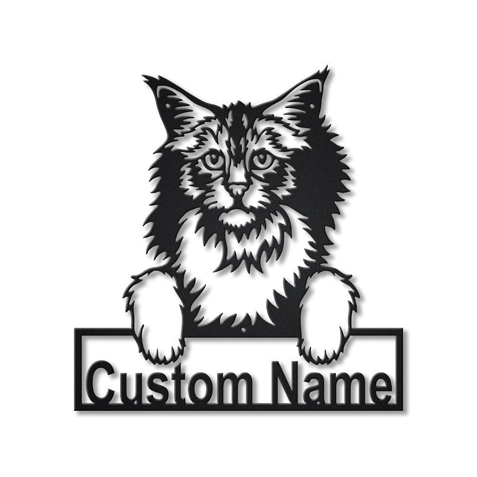 Personalized Norwegian Forest Cat Metal Sign Art, Custom Norwegian Forest Cat Metal Sign, Father's Day Gift, Pets Gift, Birthday Gift, Laser Cut Metal Signs Custom Gift Ideas