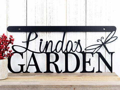 Custom Garden Name Sign, Metal Sign, Custom Metal Sign, Metal Wall Art, Garden, Name, Gardening, Personalized Sign, Laser Cut Metal Signs Custom Gift Ideas