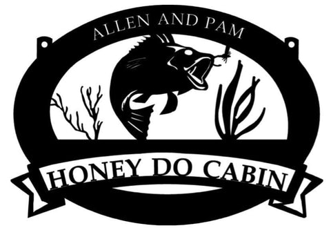 Personalized Metal Trout Fish Or Catfish Or Bass Fish With Lure Sign,gone Fishin Sign,fisherman Address Sign, Laser Cut Fisherman Sign, Metal Wall Art, Metal House Sign, Metal Laser Cut Metal Signs Custom Gift Ideas