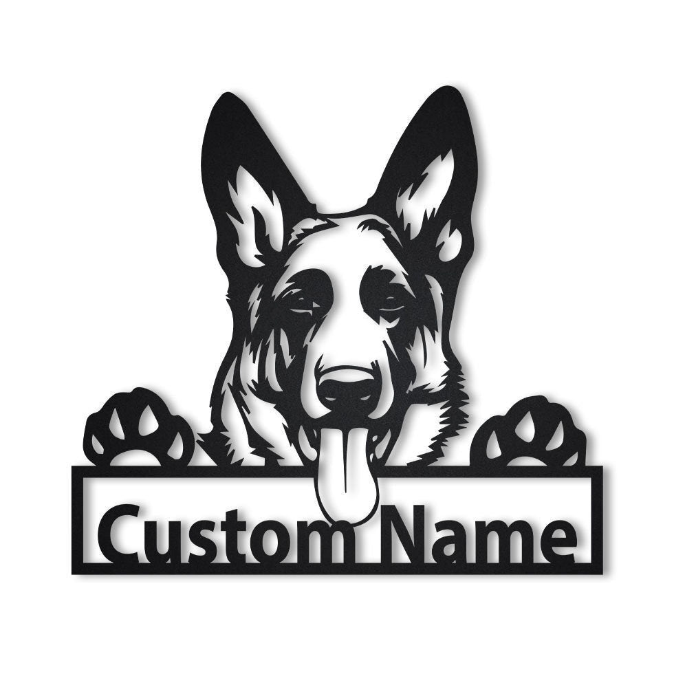 Personalized German Shepherd Dog Metal Sign Art, Custom German Shepherd Dog Metal Sign, Animal Funny, Father's Day Gift, Pet Gift, Laser Cut Metal Signs Custom Gift Ideas