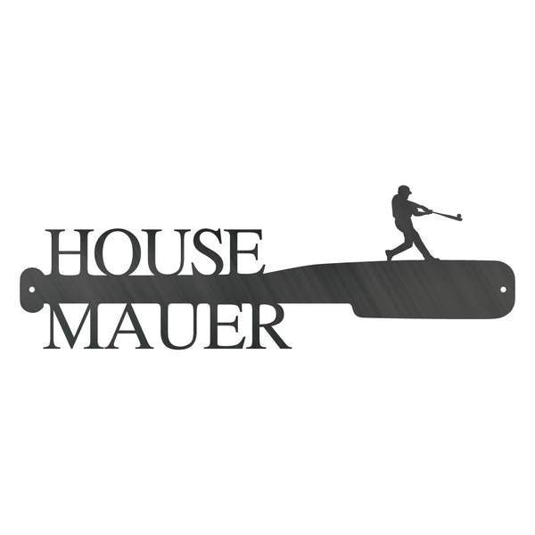 Baseball Bat Monogram Customized Metal Signs, Custom Metal Sign, Custom Signs, Metal Sign, Metal Laser Cut Metal Signs Custom Gift Ideas