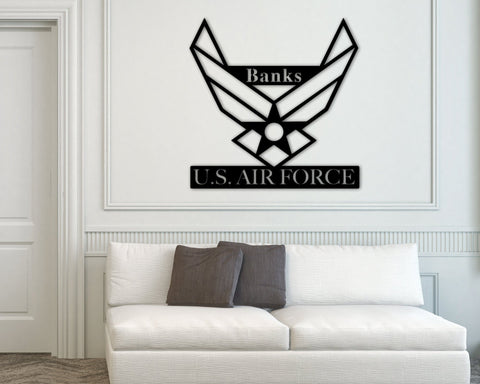 Personalized Air Force Officer Metal Sign, Sign For Air Force Soldier, Custom Gift For Soldier, Air Force Soldier Name Sign, Personalized, Metal Laser Cut Metal Signs Custom Gift Ideas