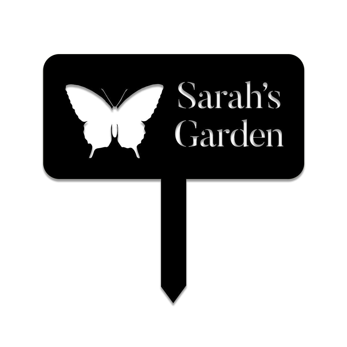 Personalized Butterfly Metal Garden Sign, Home Decor, Anniversary Art Gift For Her, Metal Laser Cut Metal Signs Custom Gift Ideas