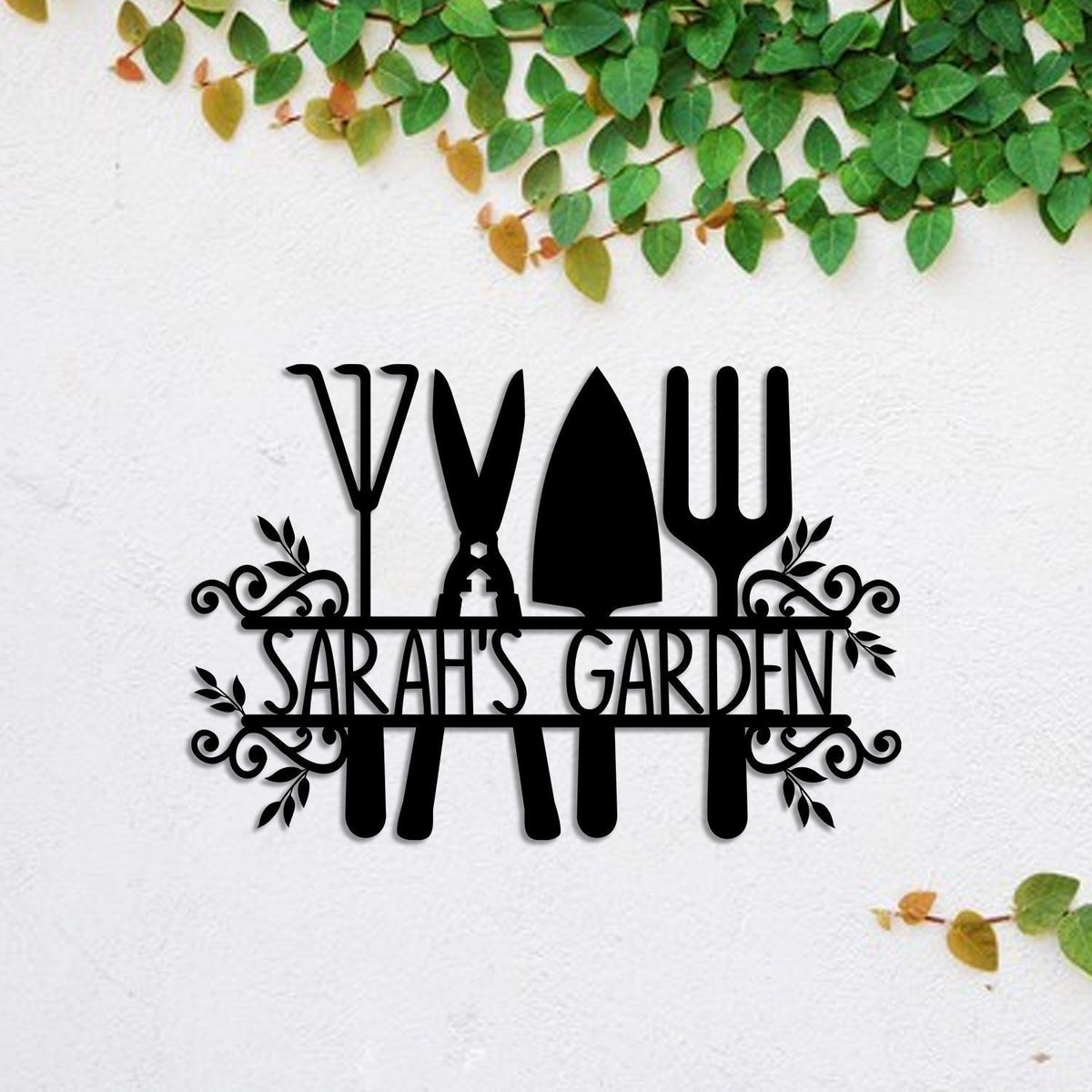 Personalized Metal Garden Sign, Wedding, Anniversary Art Gift For Her, Gardening Lovers, Metal Laser Cut Metal Signs Custom Gift Ideas