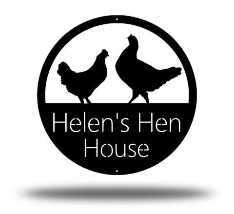 Personalized Hen House Sign, Hen House Coop Sign, Our Little Coop Sign Metal Sign, Metal Chicken Coop Sign, Custom Chicken Coop Sign, Chicks, Laser Cut Metal Signs Custom Gift Ideas