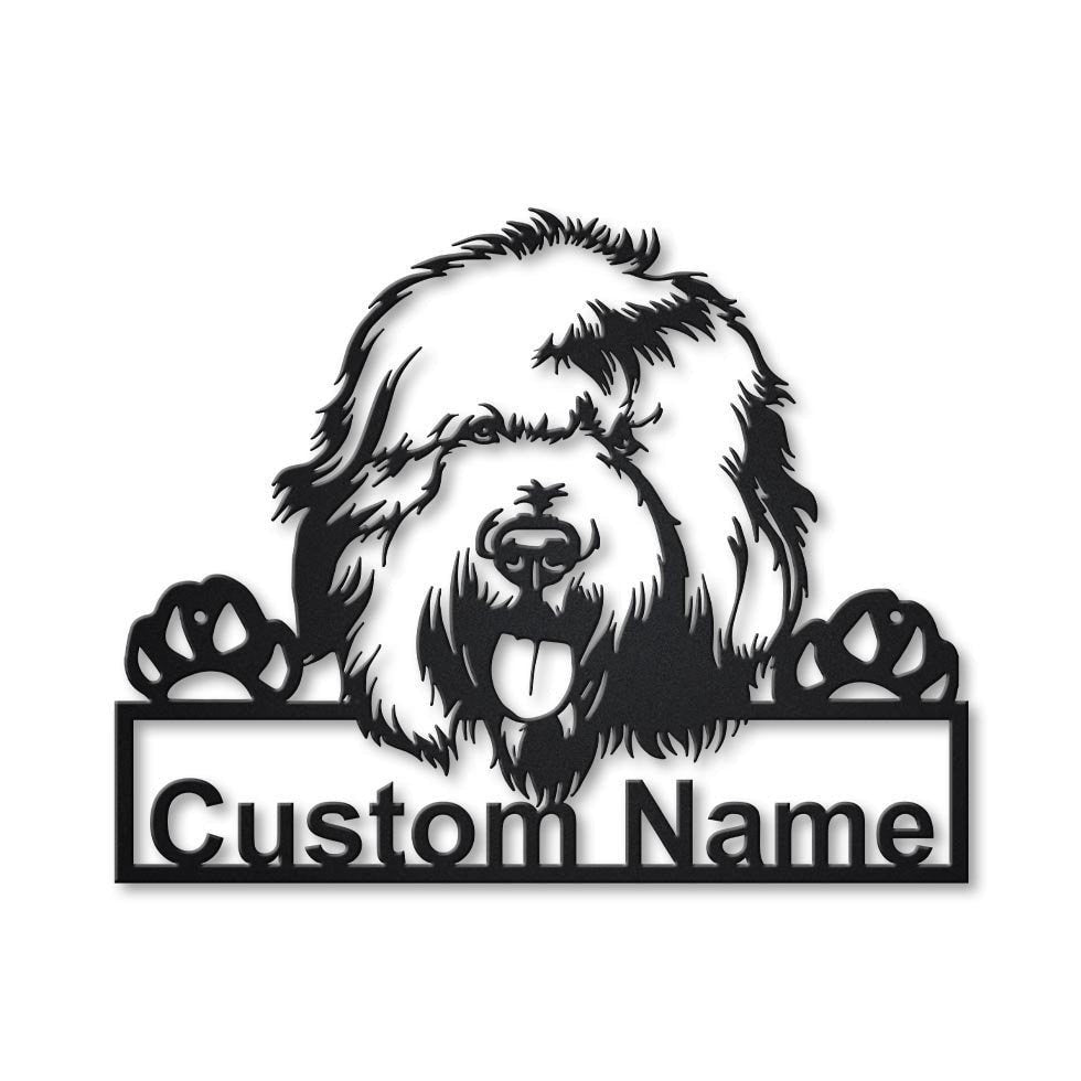 Personalized Old English Sheepdog Dog Metal Sign Art, Custom Old English Sheepdog Dog Metal Sign, Animal Funny, Father's Day Gift, Pets, Laser Cut Metal Signs Custom Gift Ideas