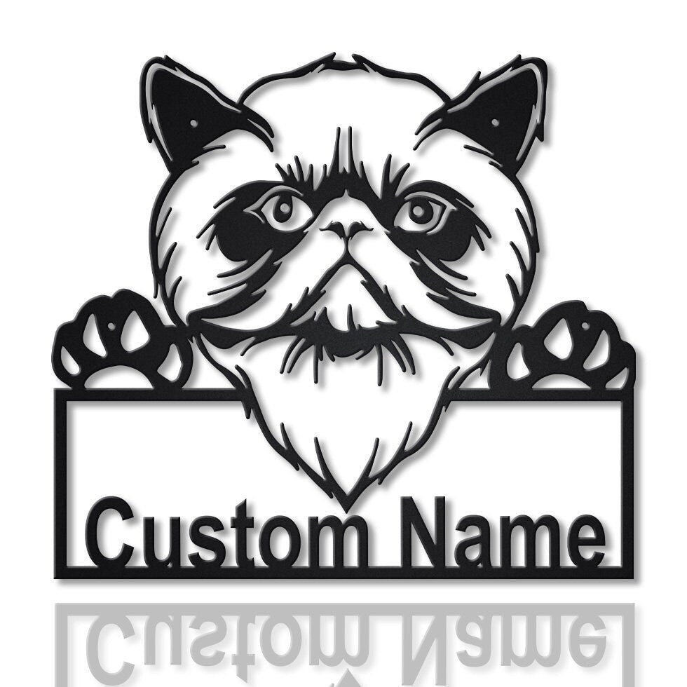 Personalized Himalayan Cat Metal Sign Art, Custom Himalayan Cat Metal Sign, Father's Day Gift, Pets Gift, Birthday Gift, Laser Cut Metal Signs Custom Gift Ideas