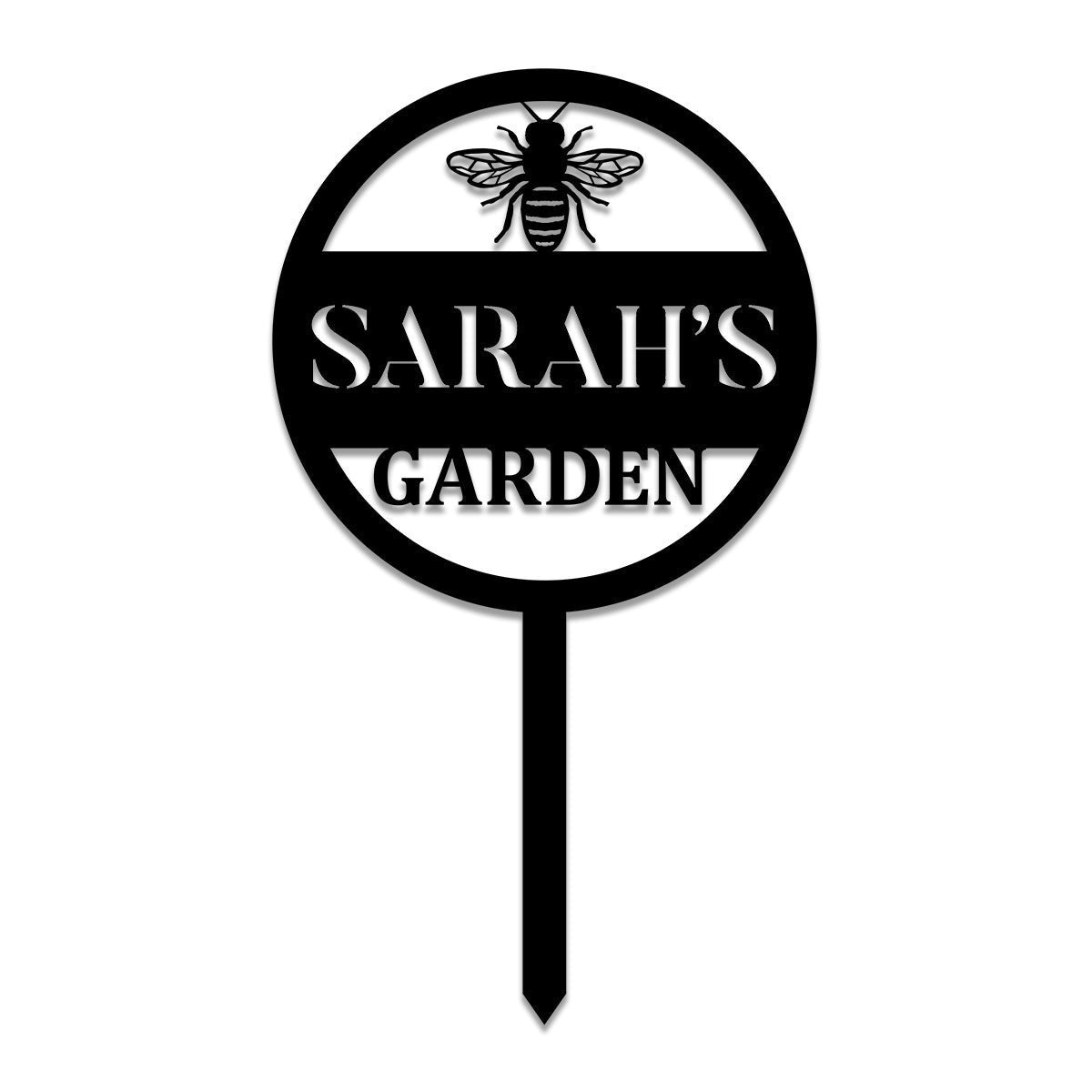 Personalized Bee Metal Garden Sign, Stake, Home Decor, Wedding Art Gift For Gardening Lovers, Metal Laser Cut Metal Signs Custom Gift Ideas