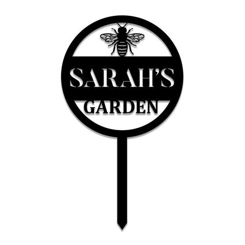 Personalized Bee Metal Garden Sign, Stake, Home Decor, Wedding Art Gift For Gardening Lovers, Metal Laser Cut Metal Signs Custom Gift Ideas