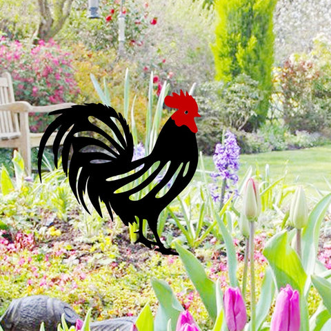 Rooster Yard Sign, Yard Decoration, Housewarming Garden Decor, Metal Laser Cut Metal Signs Custom Gift Ideas