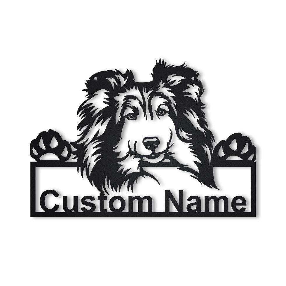 Personalized Shetland Sheepdog Dog Metal Sign Art, Custom Shetland Sheepdog Metal Sign, Animal Funny, Father's Day Gift, Pets Gift, Laser Cut Metal Signs Custom Gift Ideas