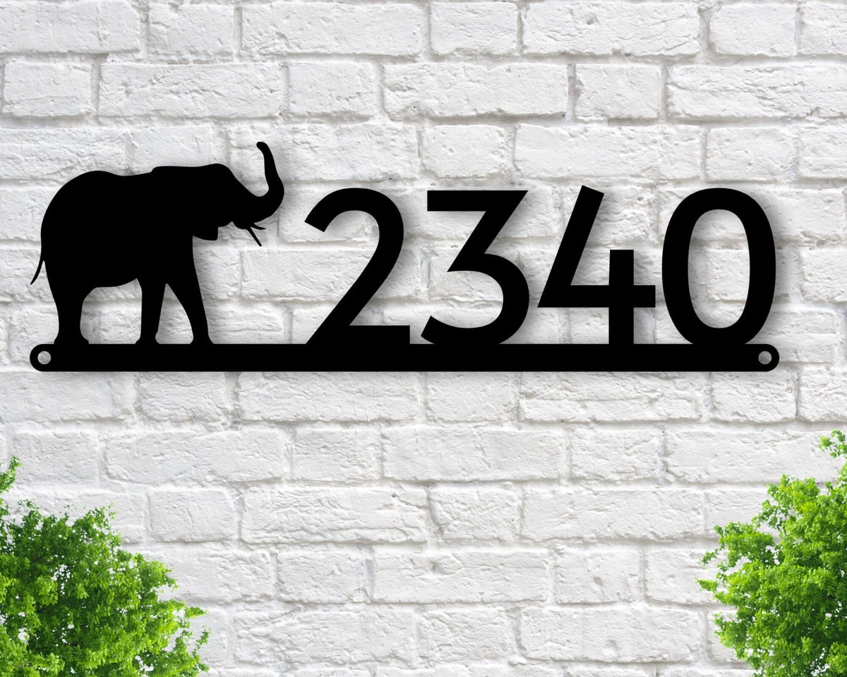 Elephant Address Sign, Metal Elephant Sign, Elephant Sign, Elephant D\u00e9cor, Custom Elephant Sign, Elephant Address Plaque, Personalized Sign, Laser Cut Metal Signs Custom Gift Ideas