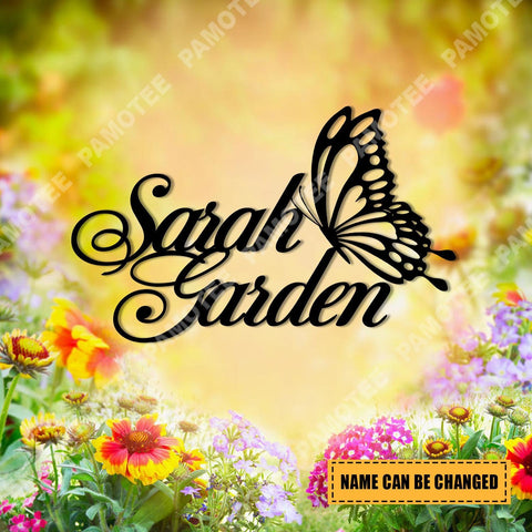 Custom Name Butterfly Garden Metal Art, Home Steel Decoration, Metal Laser Cut Metal Signs Custom Gift Ideas