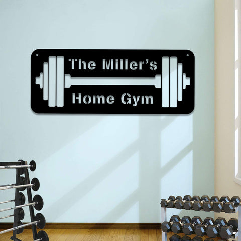 Metal Gym Sign, Custom Fitness Center, Cross Fit Club, Home Wall Decor, Wedding, Anniversary Art Gift, Metal Laser Cut Metal Signs Custom Gift Ideas