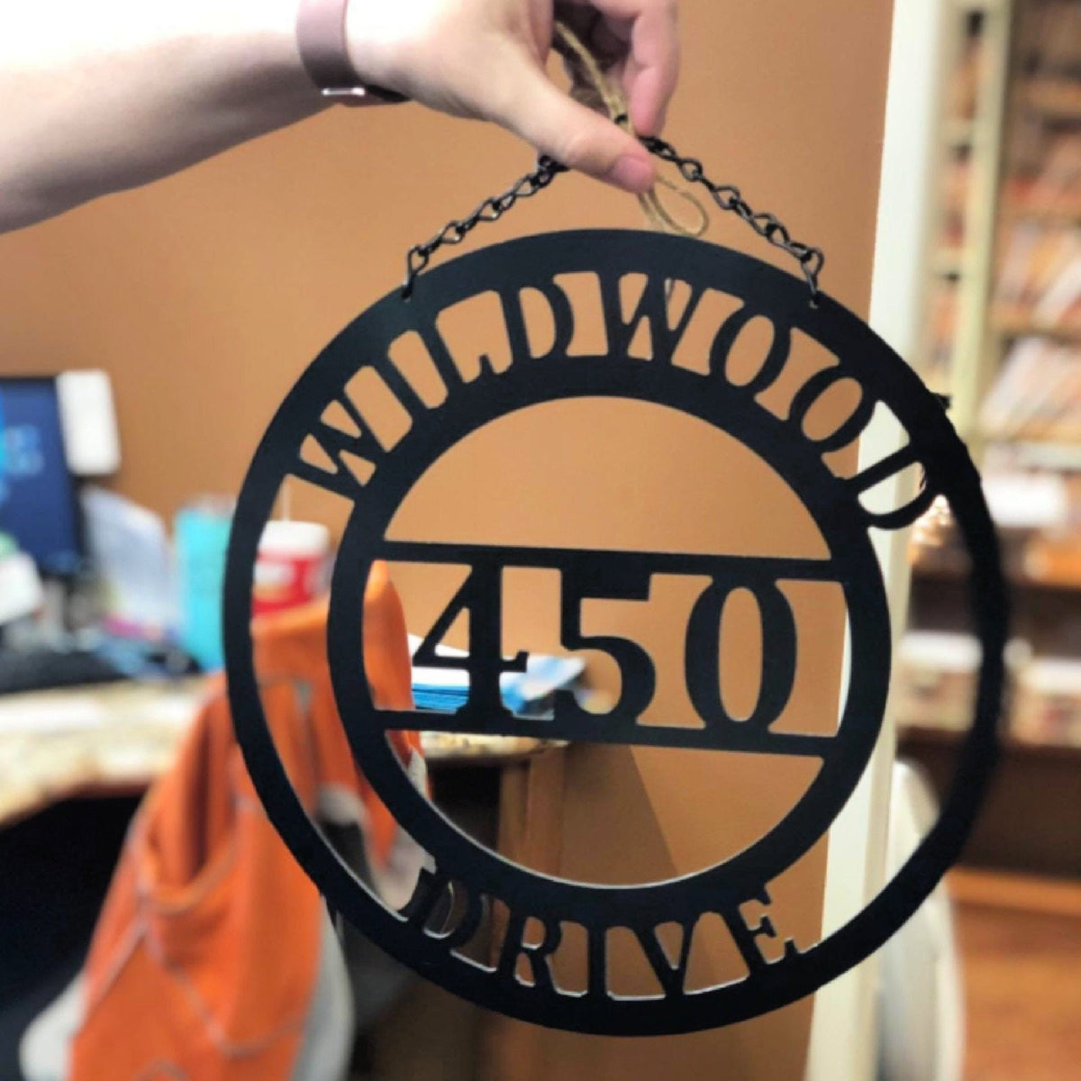 House Address Plaque W, Street Name, Personalized Lamp Post Street Number Sign, Mother's Day Garden, Yard Address Decor Sign, Laser Cut Metal Signs Custom Gift Ideas