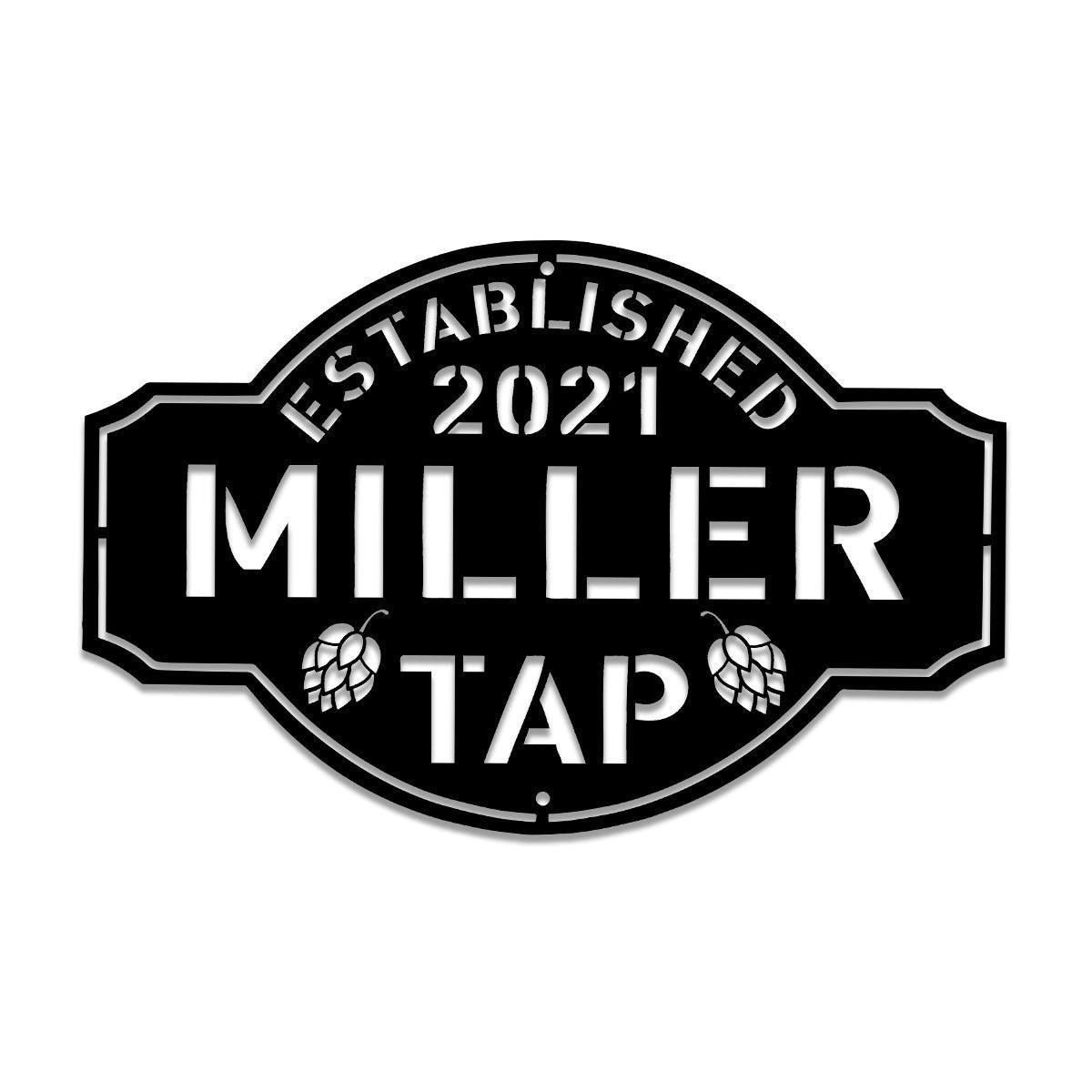 Personalized Beer Hops Metal Bar Sign, Metal Laser Cut Metal Signs Custom Gift Ideas