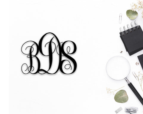 Personalized Initial Name Metal Sign, Metal Monogram Sign, Monogram Sign, Housewarming Gift, Custom Metal Name Sign, Wedding Gift, Birthday, Metal Laser Cut Metal Signs Custom Gift Ideas